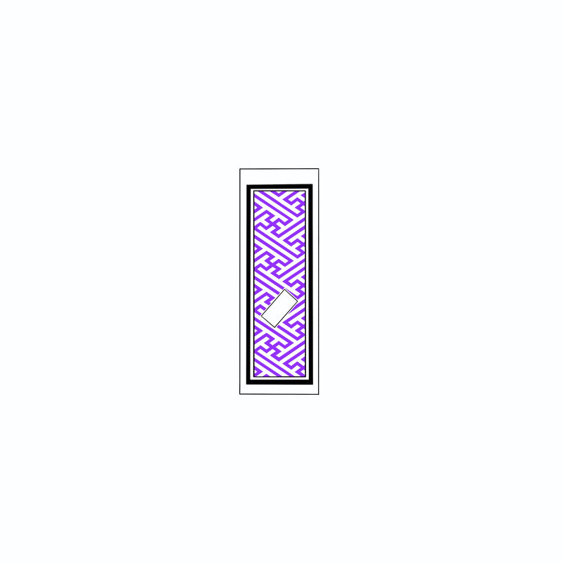 Sayagata Pattern Sticker   Edo Purple