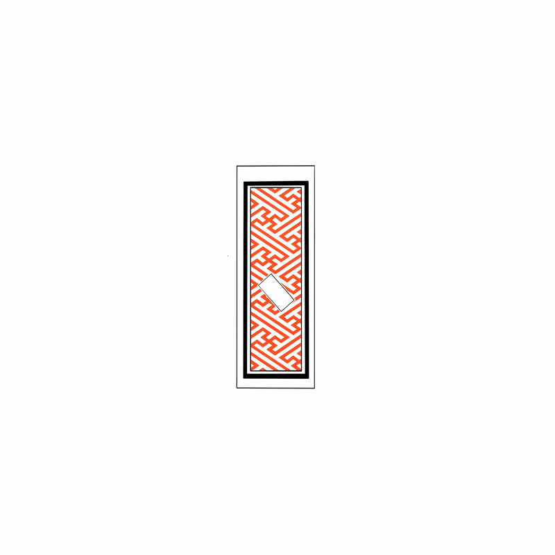 Sayagata Pattern Sticker  Red