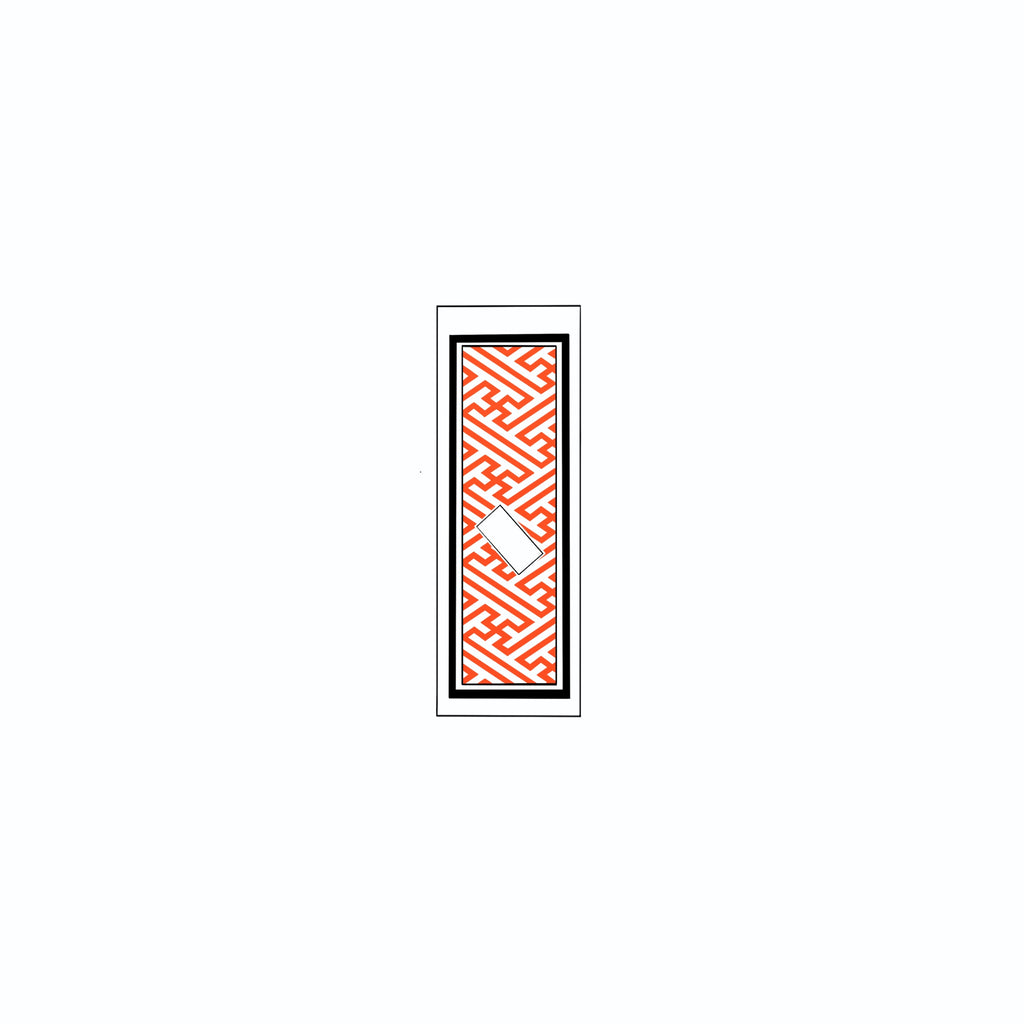 Sayagata Pattern Sticker  Red
