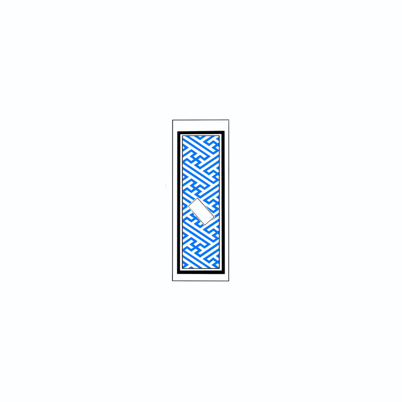 Sayagata Pattern Sticker Blue