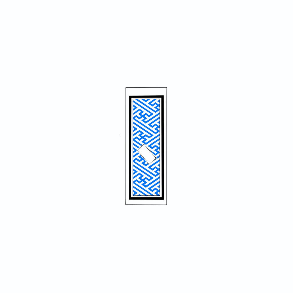 Sayagata Pattern Sticker Blue