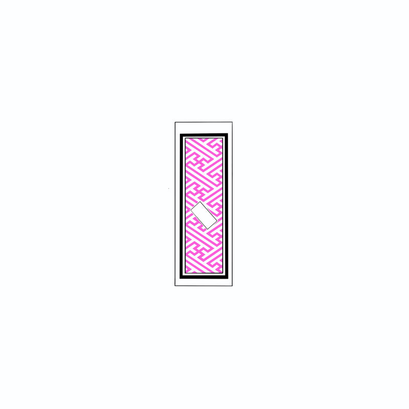 Sayagata Pattern Sticker  Pink