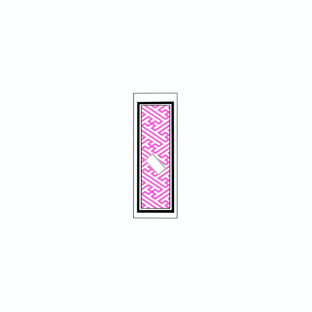 Sayagata Pattern Sticker  Pink