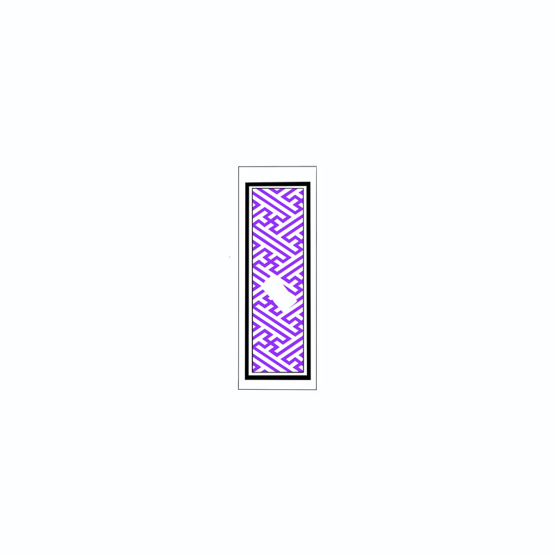 Sayagata Pattern Sticker   Edo Purple