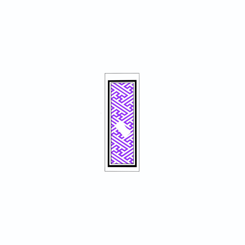 Sayagata Pattern Sticker   Edo Purple