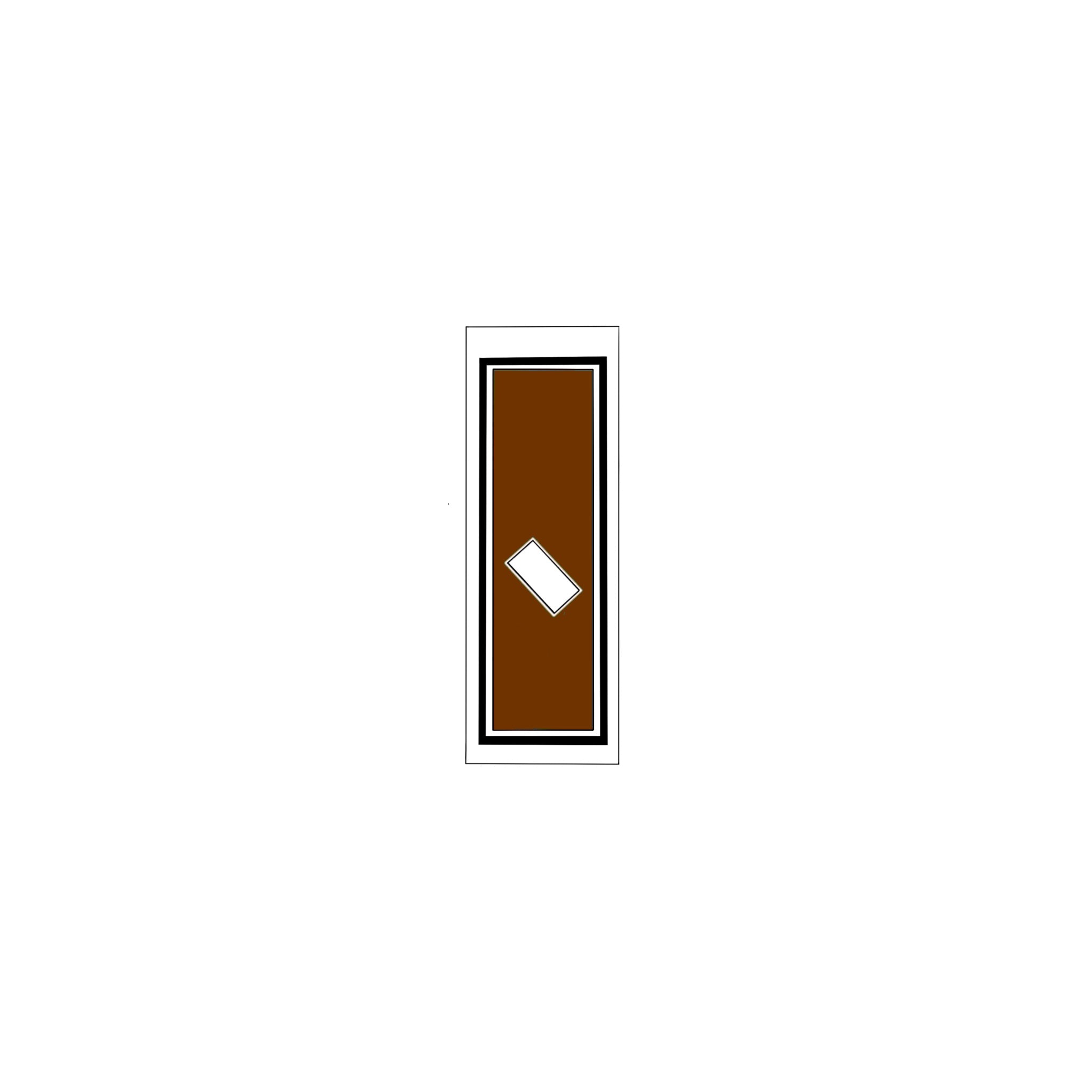 Senjafuda Simple Sticker  Brown
