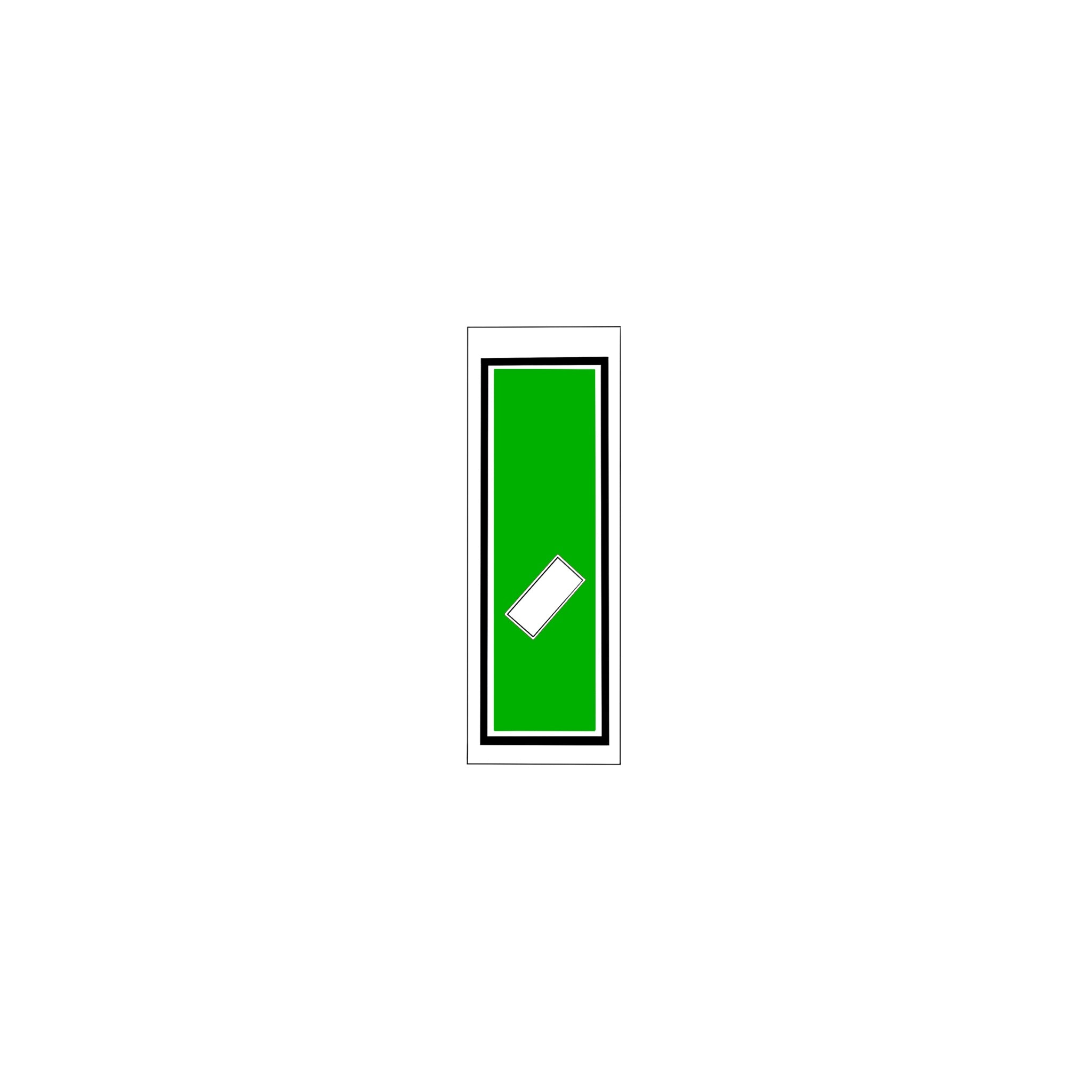 Senjafuda Simple Sticker Green
